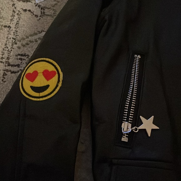 HAPPY RAINBOW VEGAN LEATHER JACKET. Excellent condition. - Picture 3 of 5